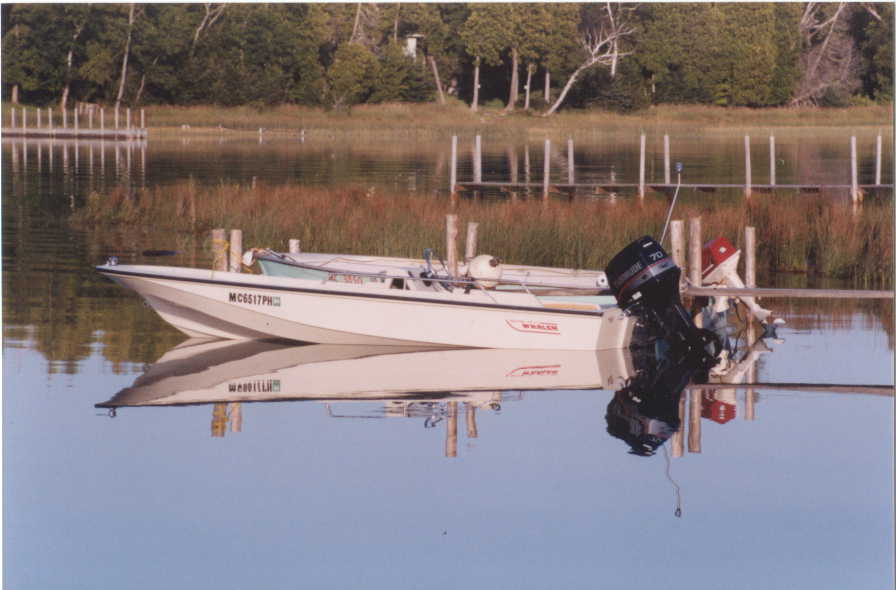 15 Whaler at Cottage dock.jpg