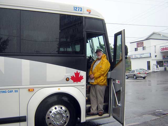 Photo: JWH boarding bus in Mattawa, Ontario