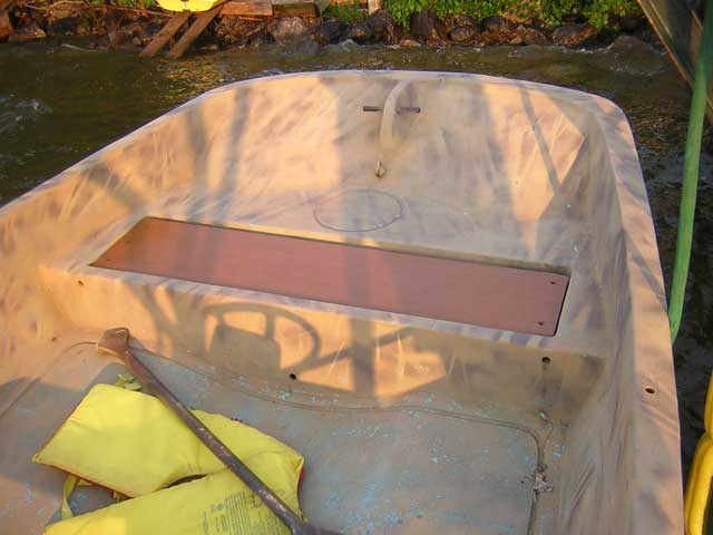 Photo: Foredeck of 13-foot Boston Whaler.