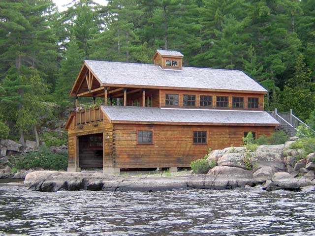 Photo: Boathouse on island in Ottawa River near Petawawa.