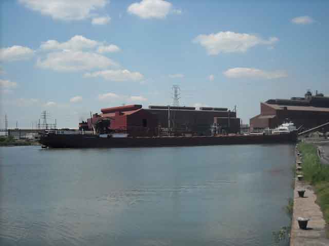 Photo: HON. JAMES L. OBERSTAR backing into turning basin on Rouge River