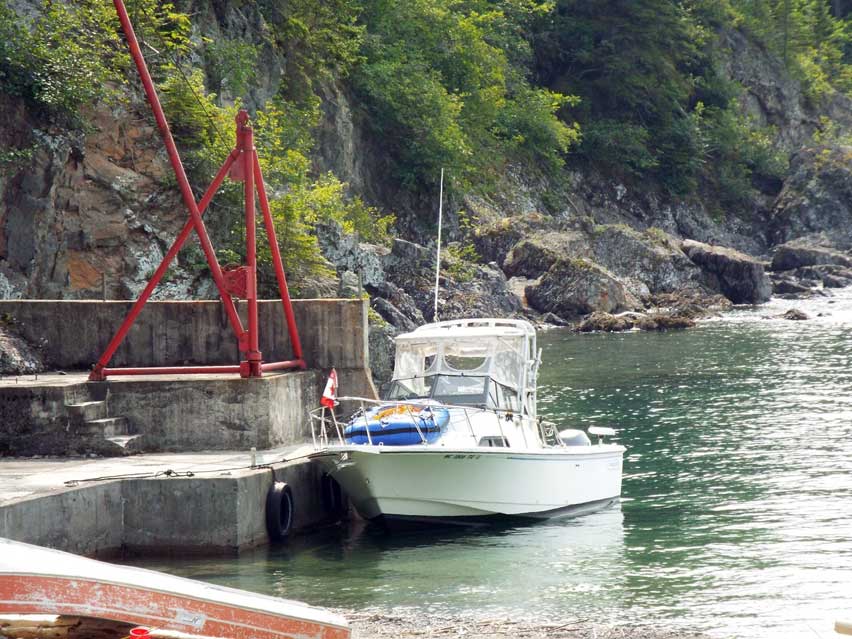 Image: concrete dock at Patterson Lighthoues, Slate Islands, Lake Superior, Ontario, Canada