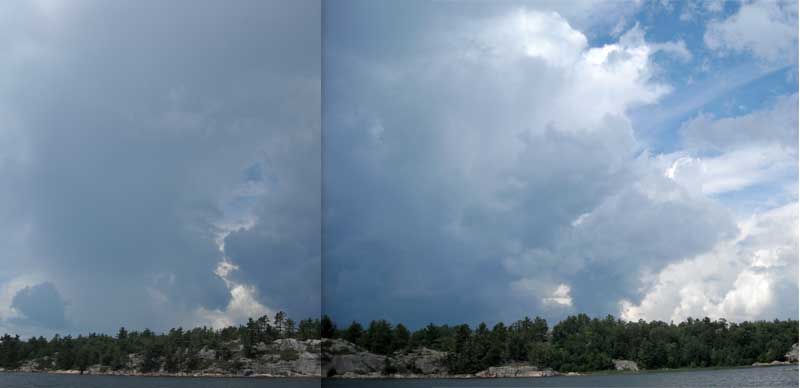 Photo: Thunderstorm cell just north of Beardrop Harbour, August 1, 2008