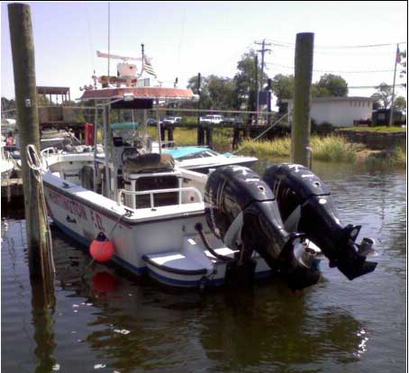 Photo: Boston Whaler with Whaler Drive, twin Mercury VERADO six-cylinder motors