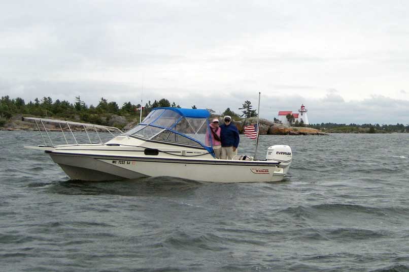 Photo: Boston Whaler REVENGE 22 W-T WD at Pte. Au Baril inlet.