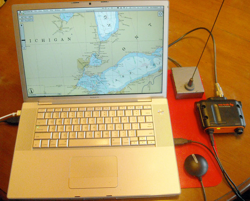 Photo: MacBook Pro, BU-353, R100, and mag mount antenna