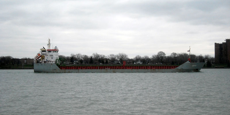 Photo: Vessel SOFIA downbound in Detroit River, December 16, 2011