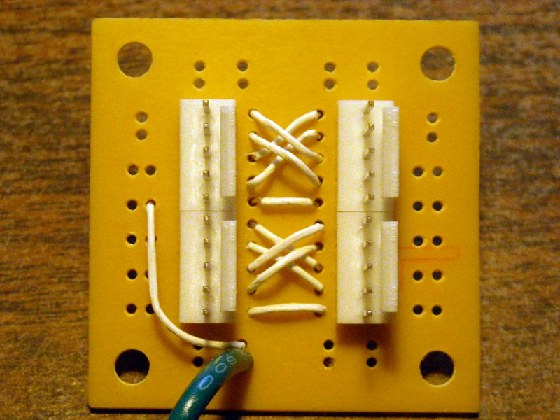 Photo: the assembled backplane interconnection