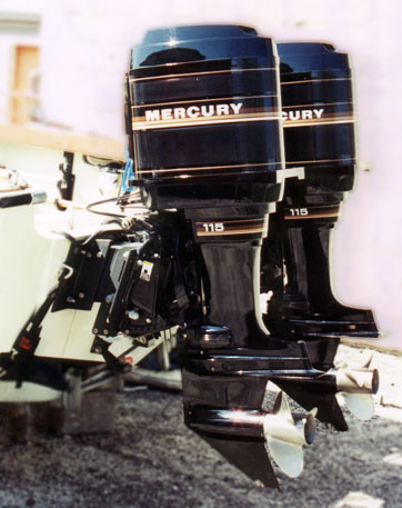 Twin Outboard Motor Bracket http://continuouswave.com/whaler/reference 