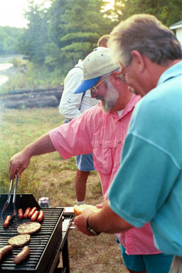 [Photo: John Flook at the Grill]