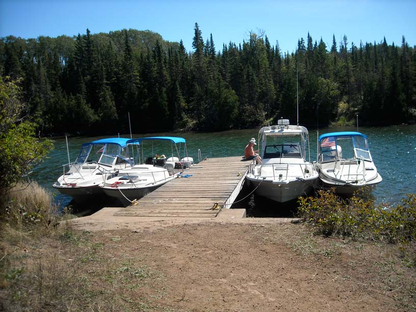 Photo: Dock at Birch Island, north shore of Isle Royale, Lake Superior.