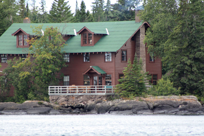 Photo: The lodge at Rock Harbor, Isle Royale, Lake Superior, seen from seaward