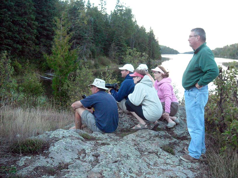 Photo: Boaters watching Moose.