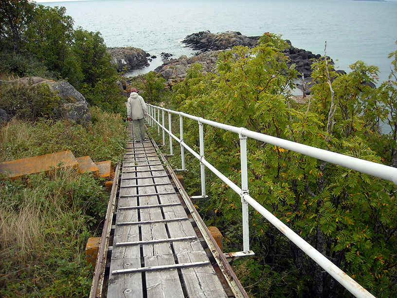 Photo: Passage Island Lighthouse inclined railway.