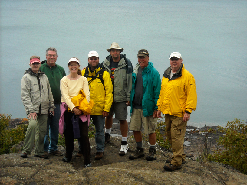 Photo: Group of Boston Whaler boat owners on Passage Island hike.