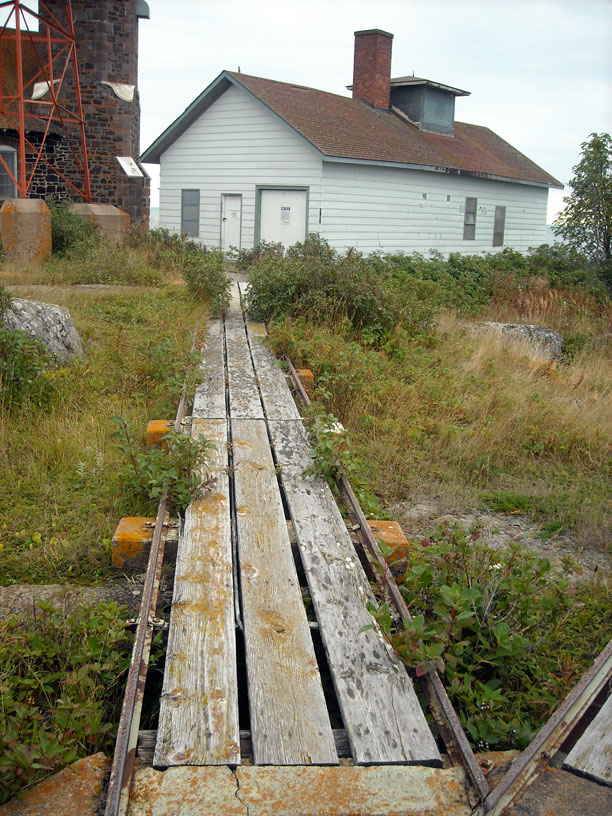 Photo: Railroad turntable on Passage Island.