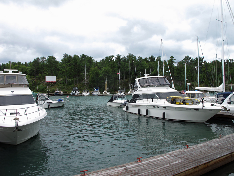 Photo: Various boats at the docks of Sportsman's Inn
