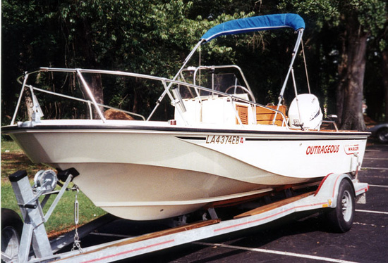Photo: Whaler Outrage 18 1986 on trailer
