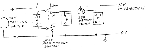 Mixed 12-volt and 24-volt Primary Power with Three ... potter brumfield relay schematic 
