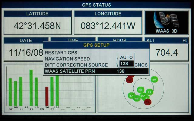 Standard Horizon CP300 GPS STATUS display